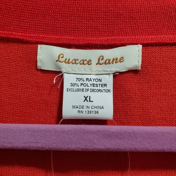Luxxe Lane Cardigan XL Red - Picture 2 of 4